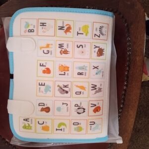 Alphabet Animal Organizer with Blue Trim